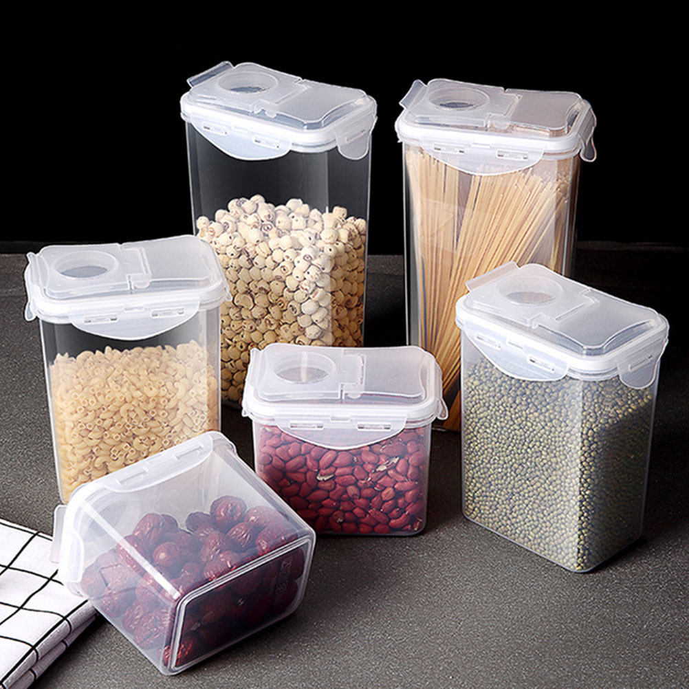 2個入り収納ジャーのセット。密閉性の高い透明プラスチック製容 - Dried Fruit のレビューと価格